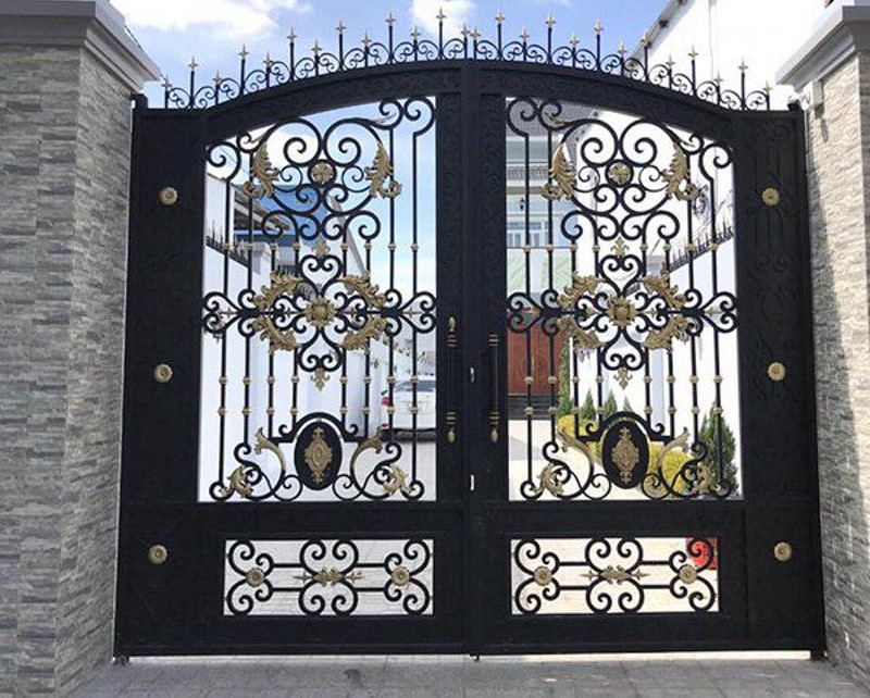 Cánh cổng thép hộp đẹp Hà Nội