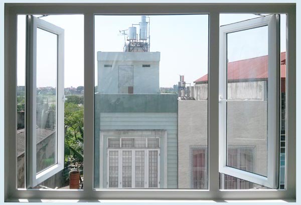 Cửa nhựa lõi thép lùa 4 cánh tại Hà Nội