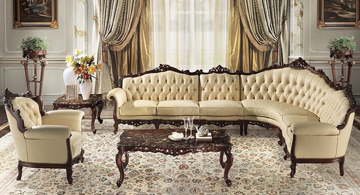 sofa da thạt nhap khau, bọc ghế tan cô điển