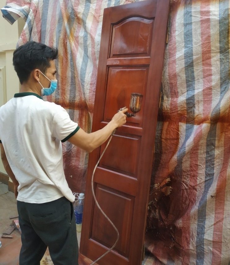 sơn cửa sắt gỗ tại hà nội, sơn nhà cửa, sơn khung bảo vệ sắt