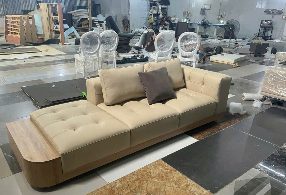Sửa thay da vải bọc ghế sofa cho căn hộ chung cư tại hà nội