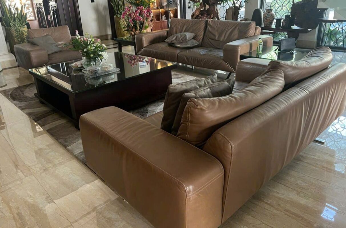 Sửa thay da vải bọc ghế sofa cho căn hộ chung cư tại hà nội