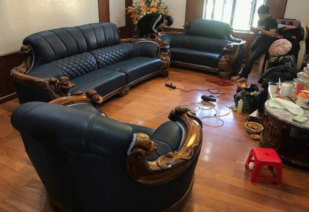 sửa ghế sofa bị bạc màu tại nhà hà nội