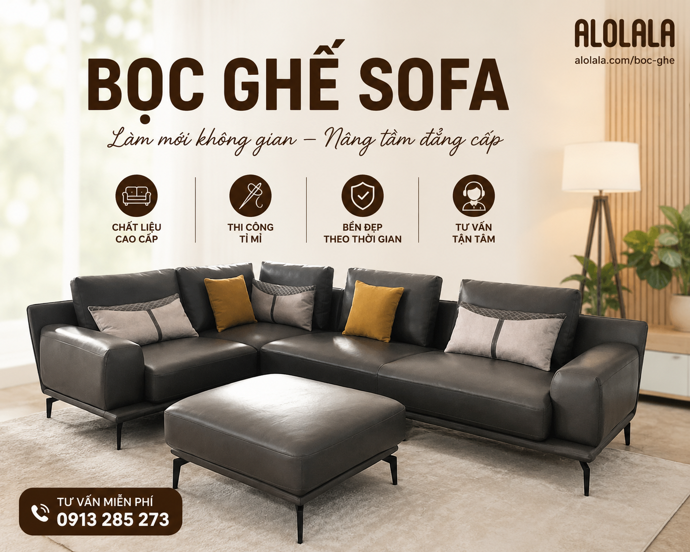 Bọc ghế sofa tại nhà hà nội