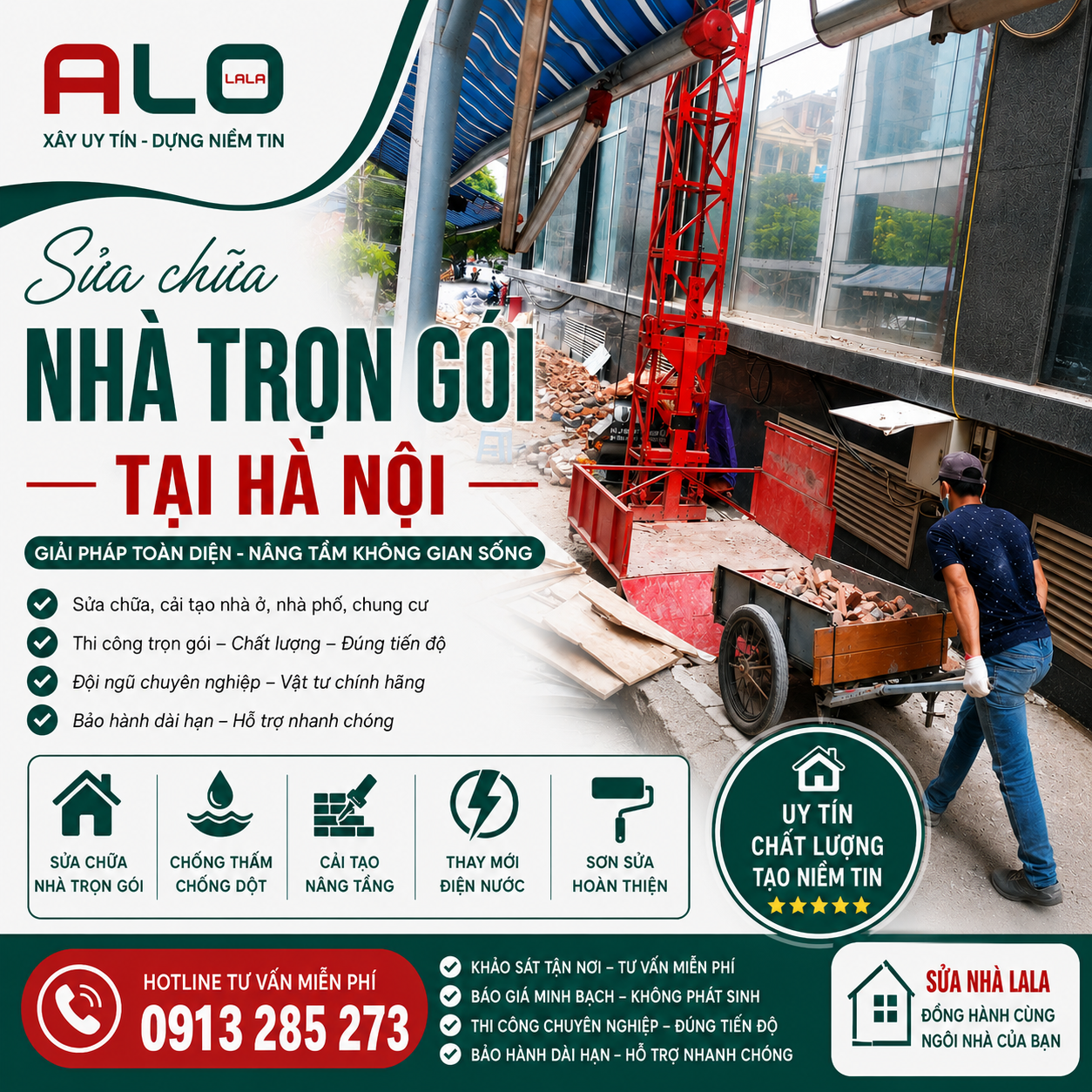 Cải tạo sửa chữa nhà cũ trọn gói tại hà nội