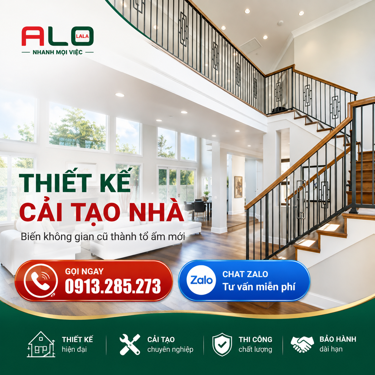 Thiết kế cải tạo nhà cũ tại hà nội