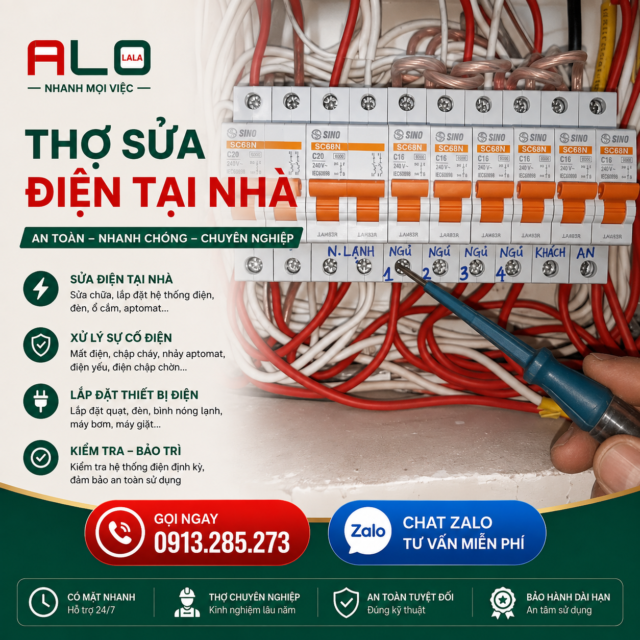 Thợ sửa điện tại nhà ở hà nội